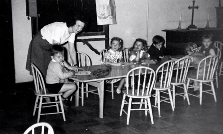 File:Jean Deener with her Sunday school class at the First Methodist Church at 7 South Maryland Avenue in the 1940.jpg