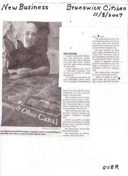 File:KJM Marketing, Jon Giganti from The Brunswick Citizen, November 8, 2007.pdf