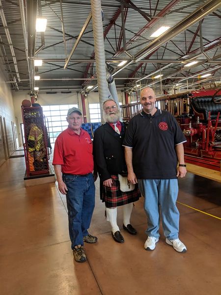 File:Fire Department 2018 Safety Day, Bob Ward, Tim Wilson and George (Bubba) Clary, Jr , April 15, 2018.jpg