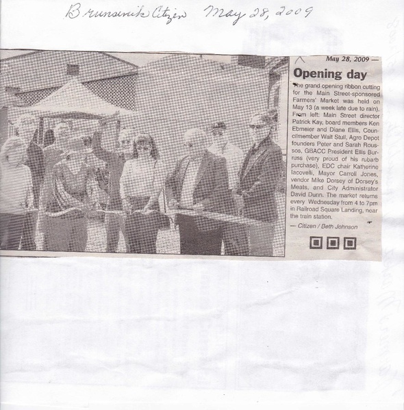 File:Main Street 2009, Farmers Market Opens from The Brunswick Citizen, May 28, 2009.pdf