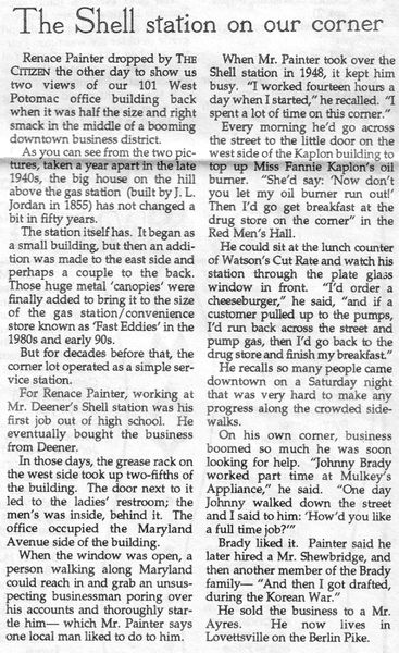 File:Shell Station 101 West Potomac Street in 1948 from The Brunswick Citizen, September 1999 (2).jpg