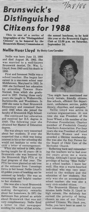 Nellie Hoar lloyd, Distinguished Citizen 1988 (4).jpg