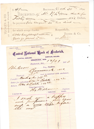 Gross Store, October 30, 1890- Tucker receipt.png
