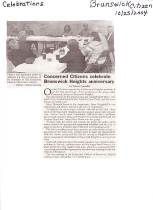 Brunswick Hights Anniversary from The Brunwick Citizen, April 25, 2004.jpg