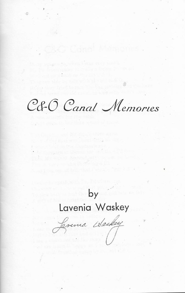 File:C&O Canal Memories by Lavenia Waskey.pdf