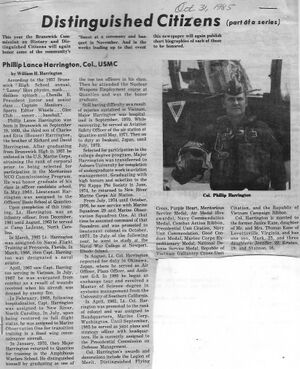 Col Phillip Lance Harrington, Distinguished Citizen 1985 (5).jpg