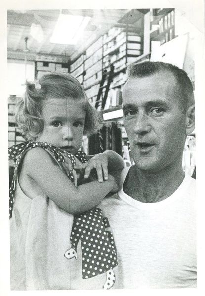 File:Howard Frye with his daughter Sandy inside Kaplon's..jpg
