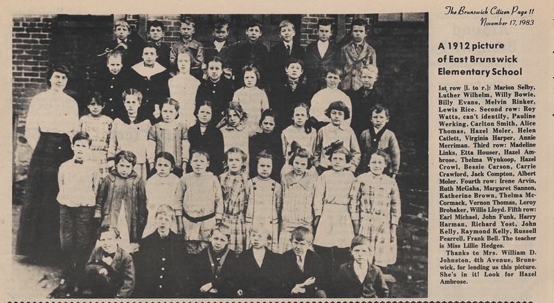 File:East Brunswick Elementary School 1912 From The Brunswick Citizen, Vol 10, No 44, November 10, 1983.jpg