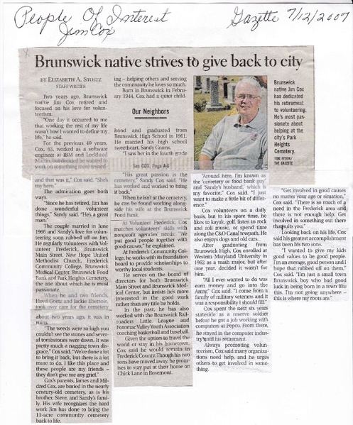 File:Jim Cox gives back from The Gazette, July 12, 2007.pdf