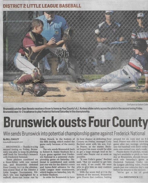 File:Little League 2019 District 2 from The Frederick News-Post, July 13, 2019.pdf