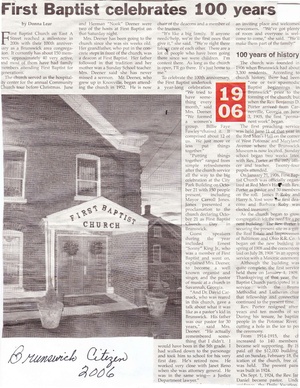 First Baptist Church celebrates 100 years, 2006.pdf