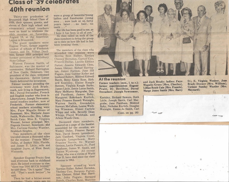 File:Class of 1939 Reunion 1979 at the American Legion, August 18, 1979 from The Brunswick Citizen, August 30, 1979.pdf