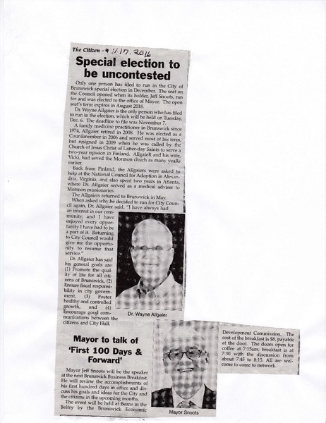 File:Dr. Wayne Allgaier elected uncontested from The Brunswick Citizen, November 11, 2016.pdf