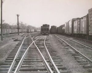 B&O Yard in the 1950s,Trains Sitting.jpg