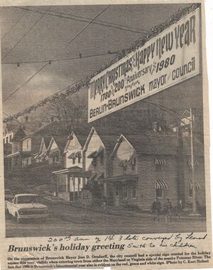 Bicentennial 1980 Road Sign from The Brunswick Citizen.jpg