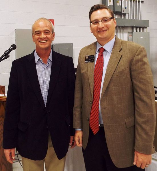 File:Mayor Jeff Snoots and Maryland State Senator Michael Hough at the Brunswick Business Expo November 2016.jpg
