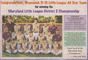 Maryland State Champion Brunswick Little League All Stars 2010.jpg