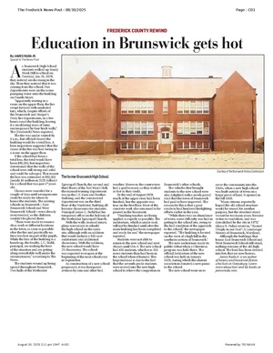 Education in Brunswick gets hot, FrederickNewsPost, 2025.08.30.pdf