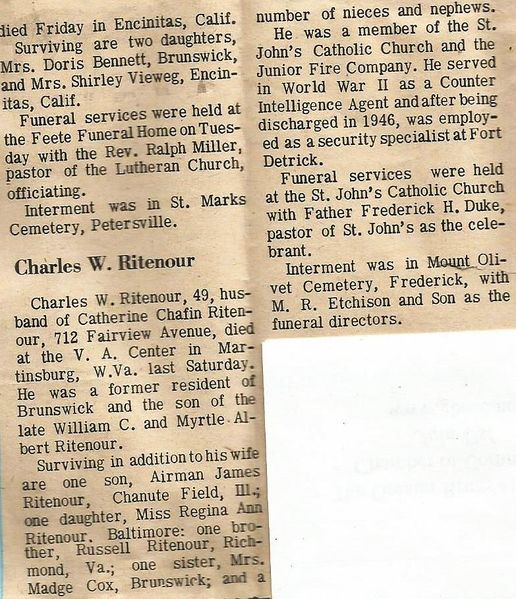 File:Charles W. Ritenour Obituary The Blade-Times November 1967.jpg