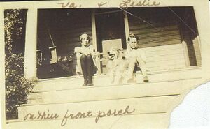 Virginia Frye and brother Leslie on Catholic Church Road.jpg