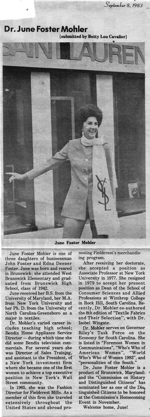 June Foster Mohler, Distinguished Citizen 1983 (3).jpg