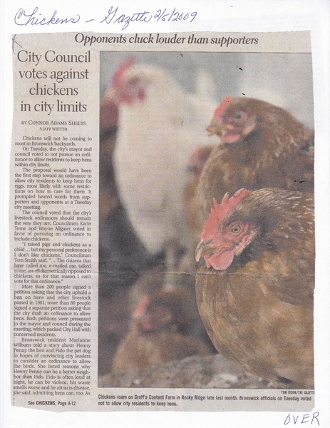 File:City Council against chickens from The Gazette, February 5, 2009.pdf