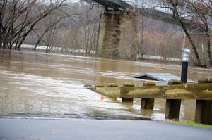 Flood of 2010 Entrance to the Brunswick boat ramp.jpg