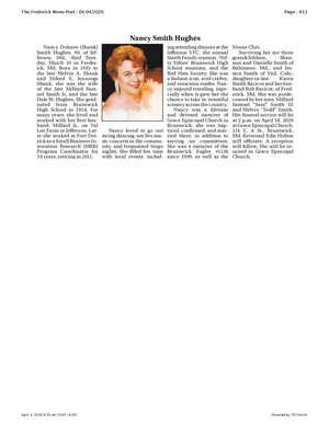 Nancy Smith Hughes, FrederickNewsPost, 2026.04.04.pdf
