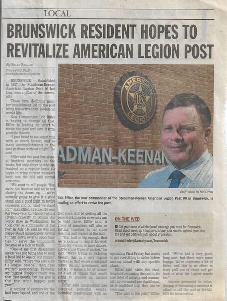 File:Bob Effler Hopes to Revitalize American Legion Post from The Frederick News-Post, August 19, 2010.jpg