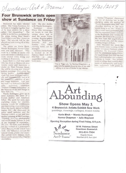 File:Sundance Art and Frame from The Brunswick Citizen, April 30, 2009.pdf