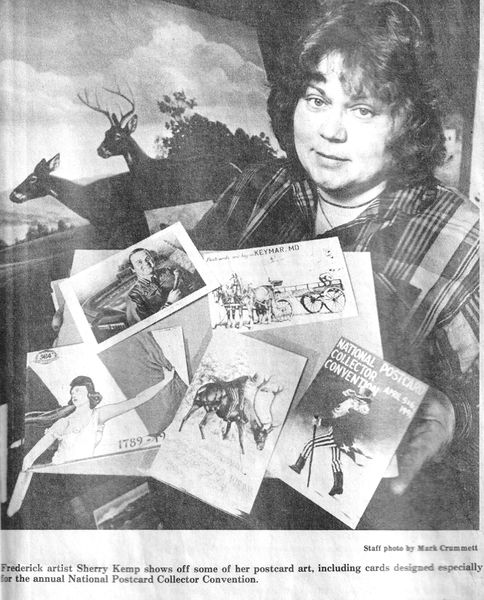 File:Sherry Kemp, Board Member and Museum Artist from an Article in the Frederick New Post, March 13, 1991.jpg