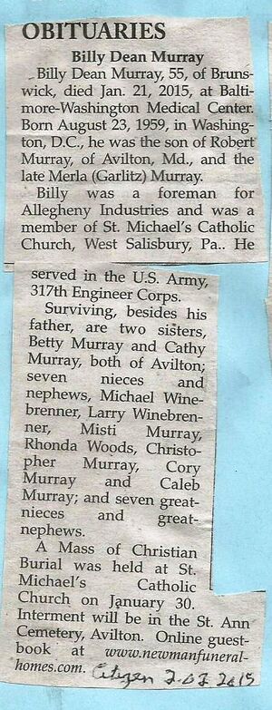 Billy Dean Murray Obituary January 21, 2015.jpg