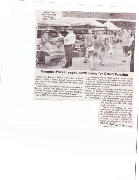 File:Farmers Market Grand Opening from The Brunswick Citizen, April 14, 2016.pdf