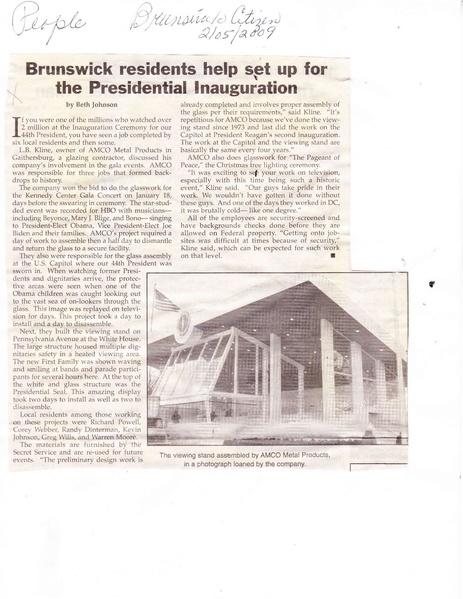 File:Richard Powell sets up Inauguration from The Brunswick Citizen, Febrary 5, 2009,.pdf