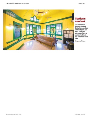 Station’s new look, FrederickNewsPost, 2026.04.03.pdf