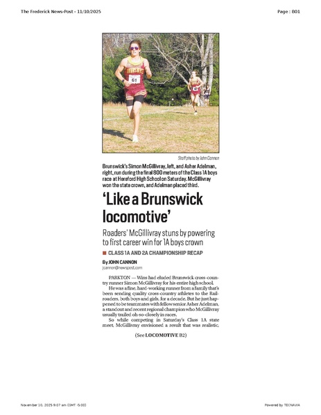 File:‘Like a Brunswick locomotive’, FrederickNewsPost, 2025.11.10.pdf