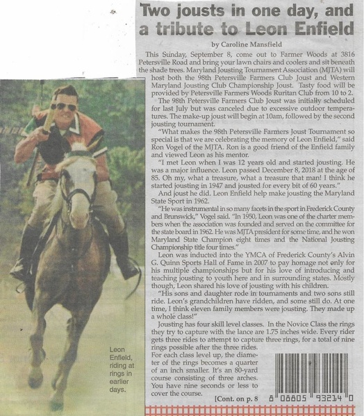 File:Leon Enfield Tribute from The Brunswick Citizen, September 5, 2019.pdf