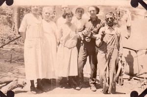 B.F. Sigafoose's family at his Potomac River camp.jpg
