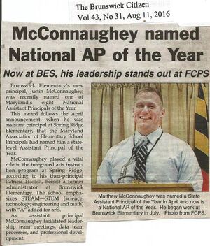 Principal Matthew McConnaughey Elementary School from The Brunswick Citizen,August 11, 2016.jpg