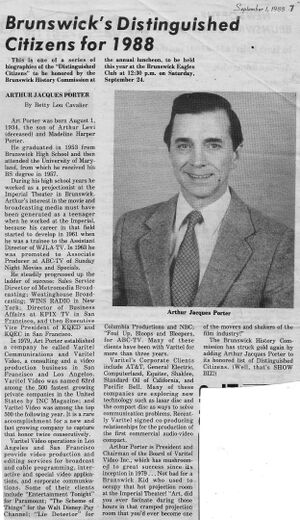 Arthur Jacques Porter, Distinguished Citizen 1988 (4).jpg