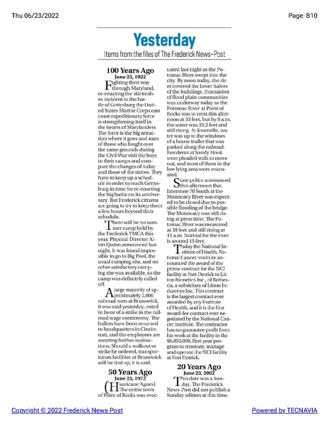 File:Frederick News-Post articles on the Brunswick Railroad Strike of 1922.pdf