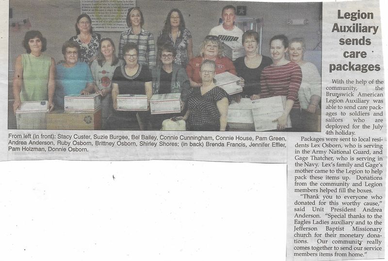 File:American Legion 2019 Care Packages from The Brunswick Citizen, Vol 46, No 27, July 11, 2019.jpg