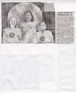 Girl Scouts Troop 81544, Thinking Day from The Brunswick Citizen, February 2, 2017.pdf