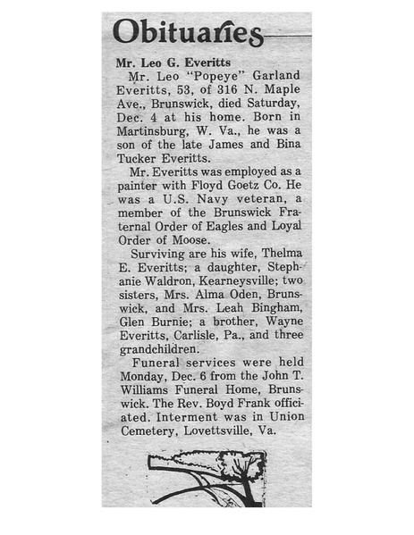 File:Leo (Popeye) Garland Everitts Obituary from The Brunswick Citizen, Vol 9, No 48, December 9, 1982.jpg.pdf
