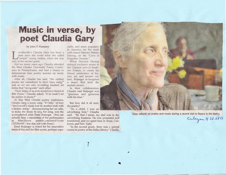 File:Claudia Gary, Music in verse from The Brunswick Citizen, April 30, 2015.pdf