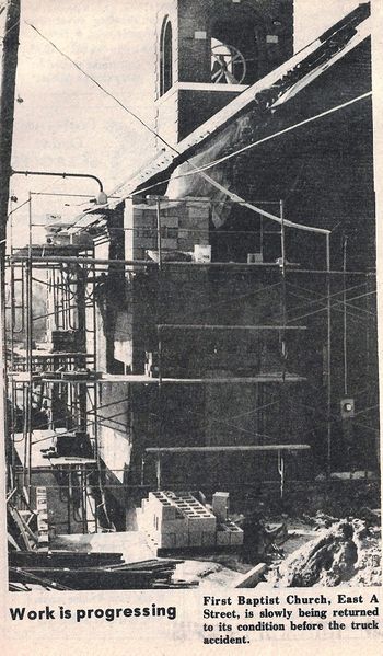 File:First Baptist Church Building Work from The Brunswick Citizen, Vol 10, No 45, November 17, 1983.jpg