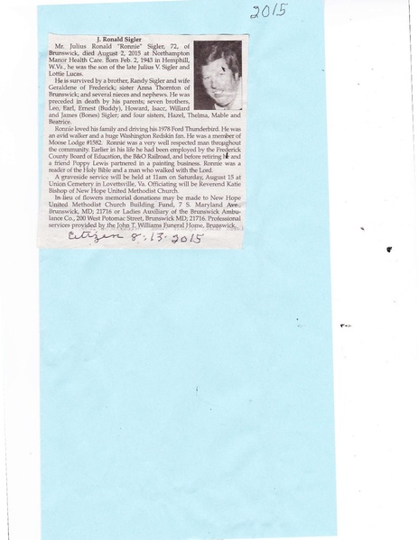 File:Ronald J. Sigler Obituary, August 2, 2015.pdf