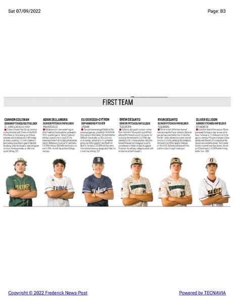 File:Baseball Oliver Ellison and Noland Genies recognized as Players of the Year for 2022, The Frederick News-Post, July 9, 2022.pdf