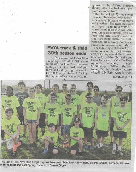 File:PVYA 2019 Track & Field Season Ends from The Brunswick Citizen, Vol 46, No 23, June 13, 2019.pdf