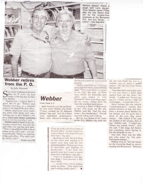 File:Post Office, Barbara Webber retires Oct 2008 from The Brunswick Citizen.pdf